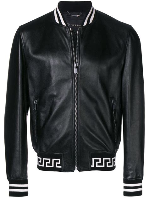 versace men jackets|Versace leather jacket men's.